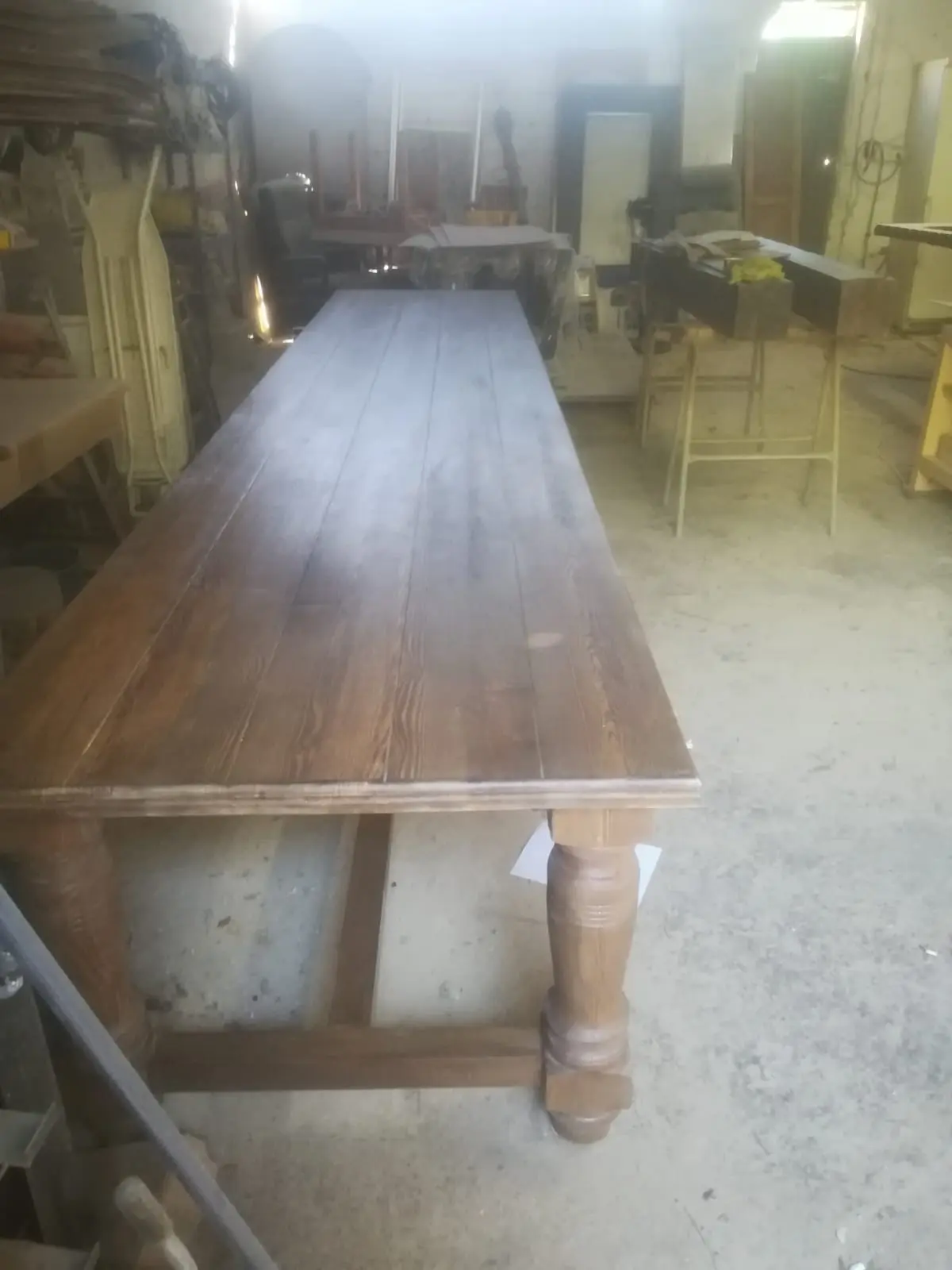 Mesa comedor larga rústica
